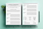 Clean Word Resume Template 4 Pages