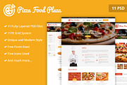 Pizza Food Plaza PSD Web Template