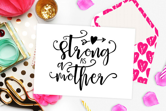 Strong as a mother SVG DXF PNG EPS in Illustrations - product preview 1
