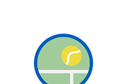 Illustration of tennis ball icon