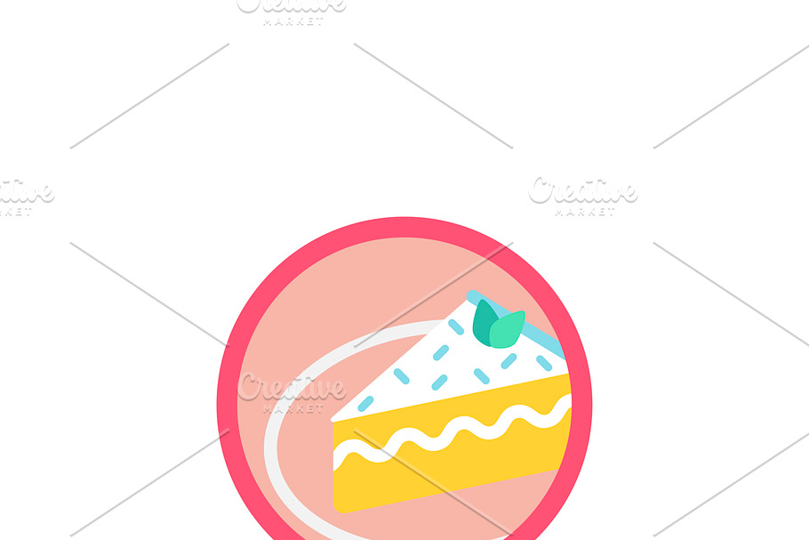 Illustration of birthday cake icon in Illustrations - product preview 8