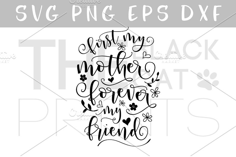 First my mother SVG DXF PNG EPS
