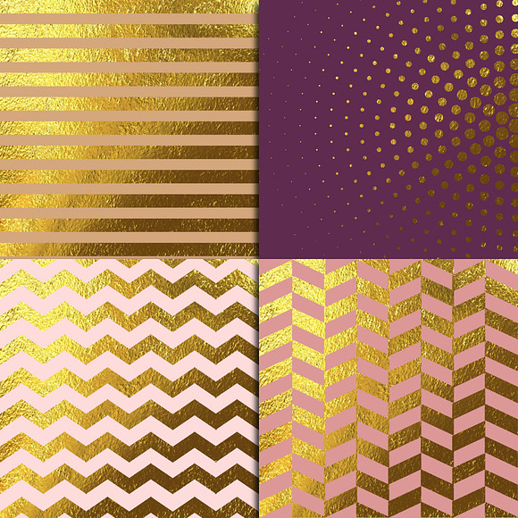 Blush & Gold Foil Digital Paper in Textures - product preview 2