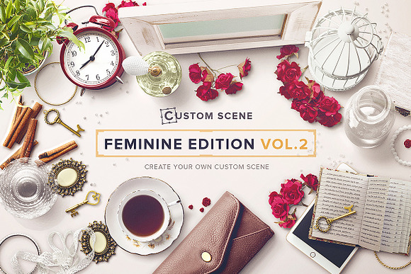 Feminine Ed. Vol. 2 - Custom Scene in Scene Creator Mockups - product preview 2