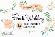 Peach Floral Wedding Flower Kit