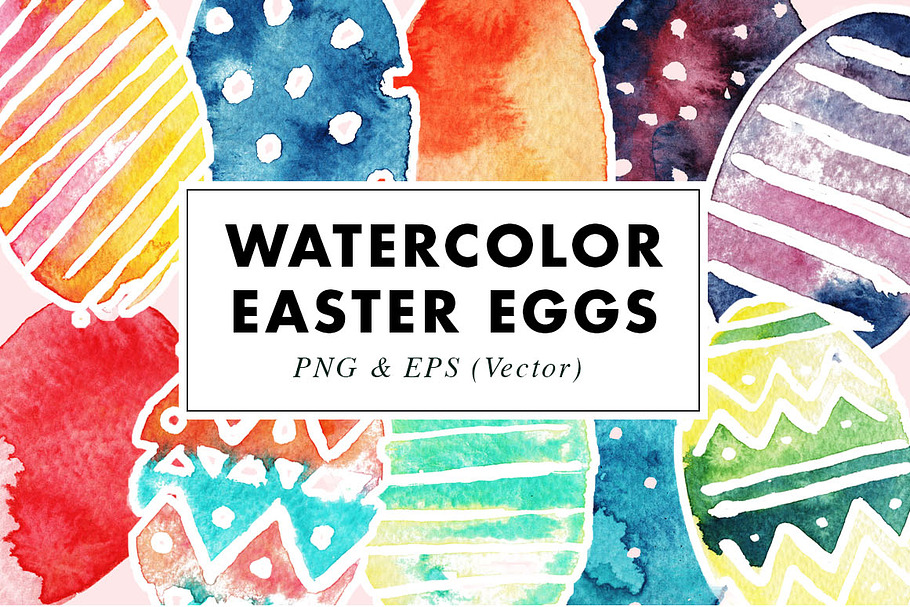 Vector & PNG Easter Eggs Watercolor