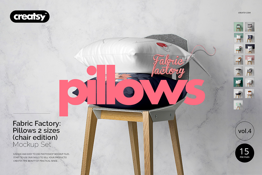 Fabric Factory v.4: Pillow on chairs