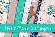 Glitter Mermaids Digital Paper
