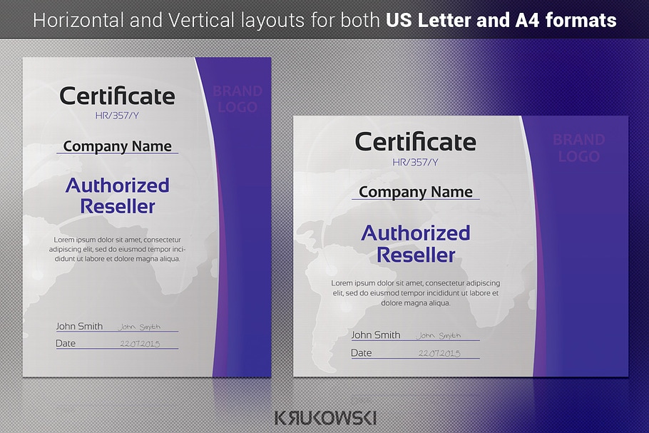 Reseller Certificate in Stationery Templates - product preview 8