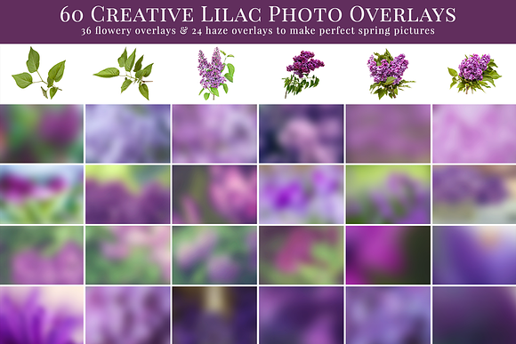 Dreamy Lilac photo overlays in Photoshop Layer Styles - product preview 4