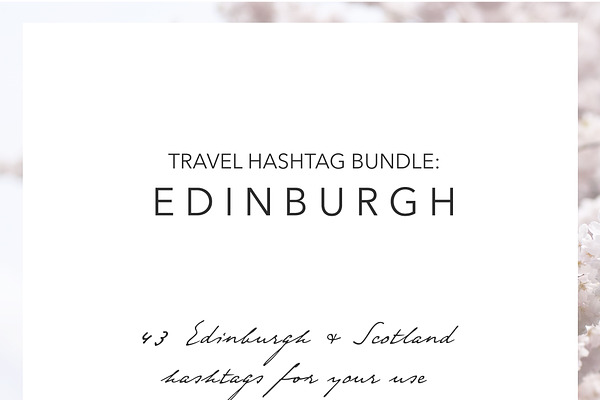 Edinburgh Scotland Instagram Hashtag