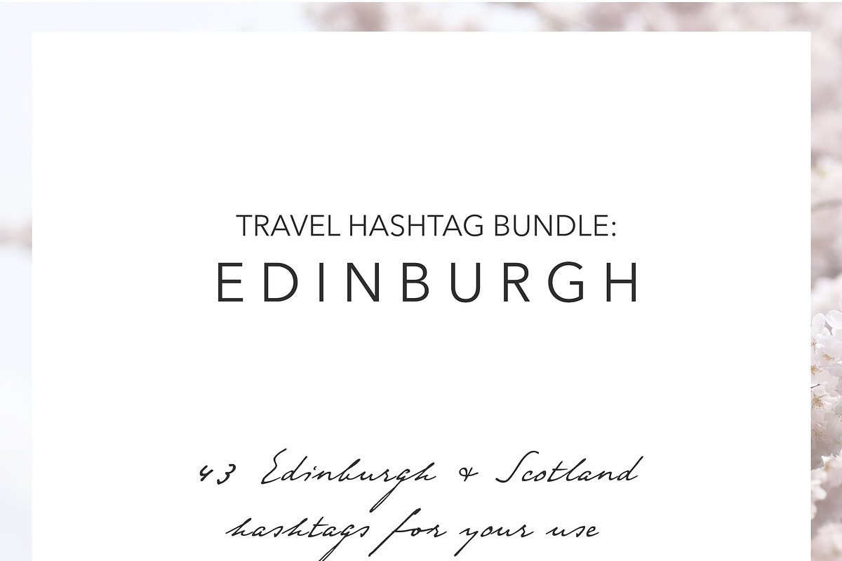 Edinburgh Scotland Instagram Hashtag in Instagram Templates - product preview 8