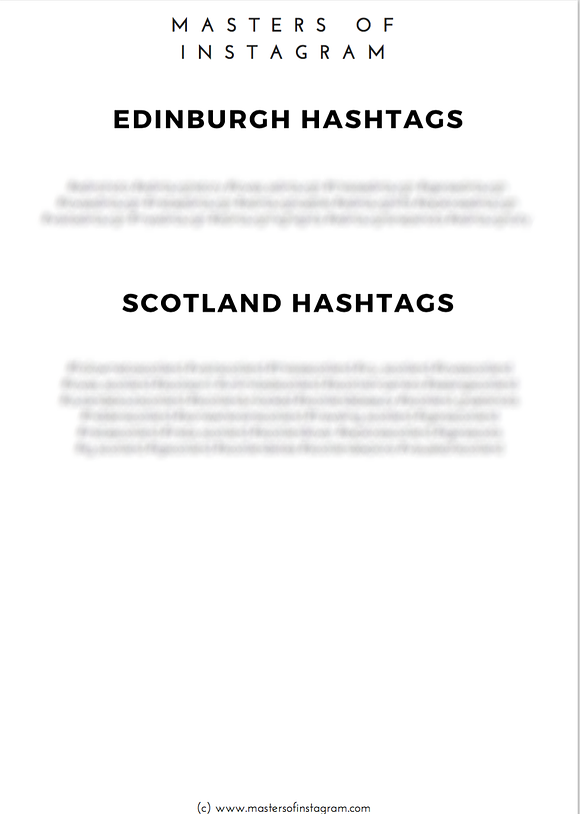 Edinburgh Scotland Instagram Hashtag in Instagram Templates - product preview 1