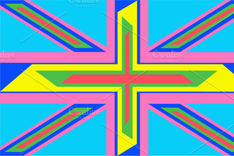 British flag modern design 