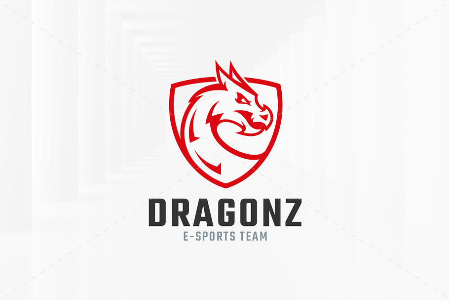 Dragon Shield Logo Template in Logo Templates - product preview 8