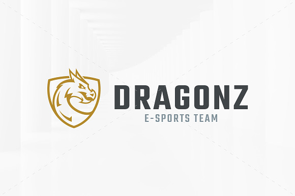 Dragon Shield Logo Template in Logo Templates - product preview 3