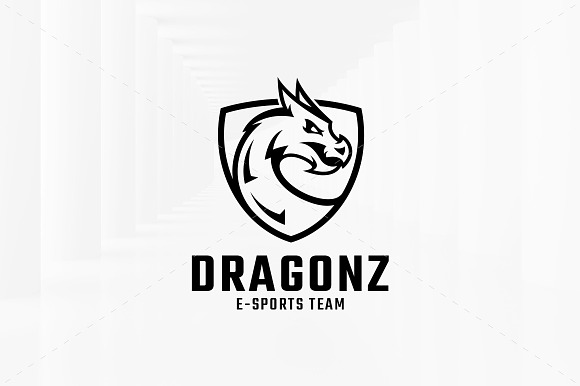 Dragon Shield Logo Template in Logo Templates - product preview 4