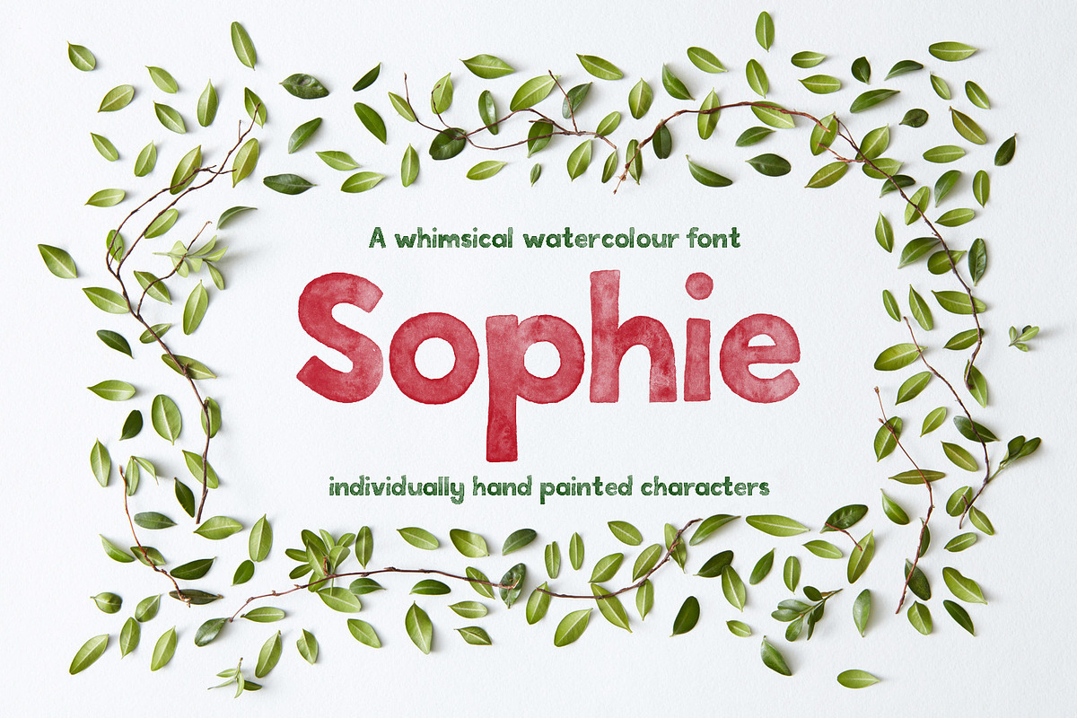 Sophie Watercolour Display Font in Display Fonts - product preview 8