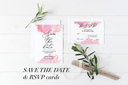Watercolor Save the date, RSVP cards