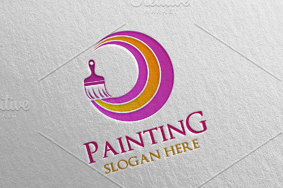 Splash Painting Vector Logo Design in Logo Templates - product preview 4