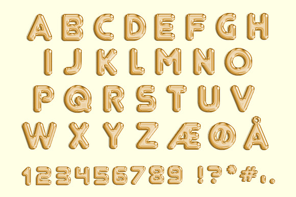 Gold foil balloon - Alphabet + Extra in Objects - product preview 1