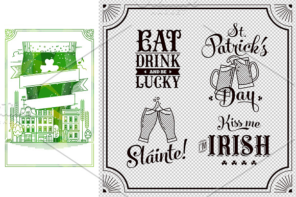 St. Patric Poster + Design Elements in Flyer Templates - product preview 1