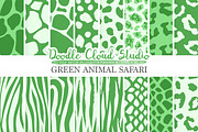Dark Green Animal Safari digital