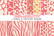 Coral & Yellow Animal Safari digital