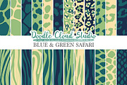 Blue and Green Animal Safari digital