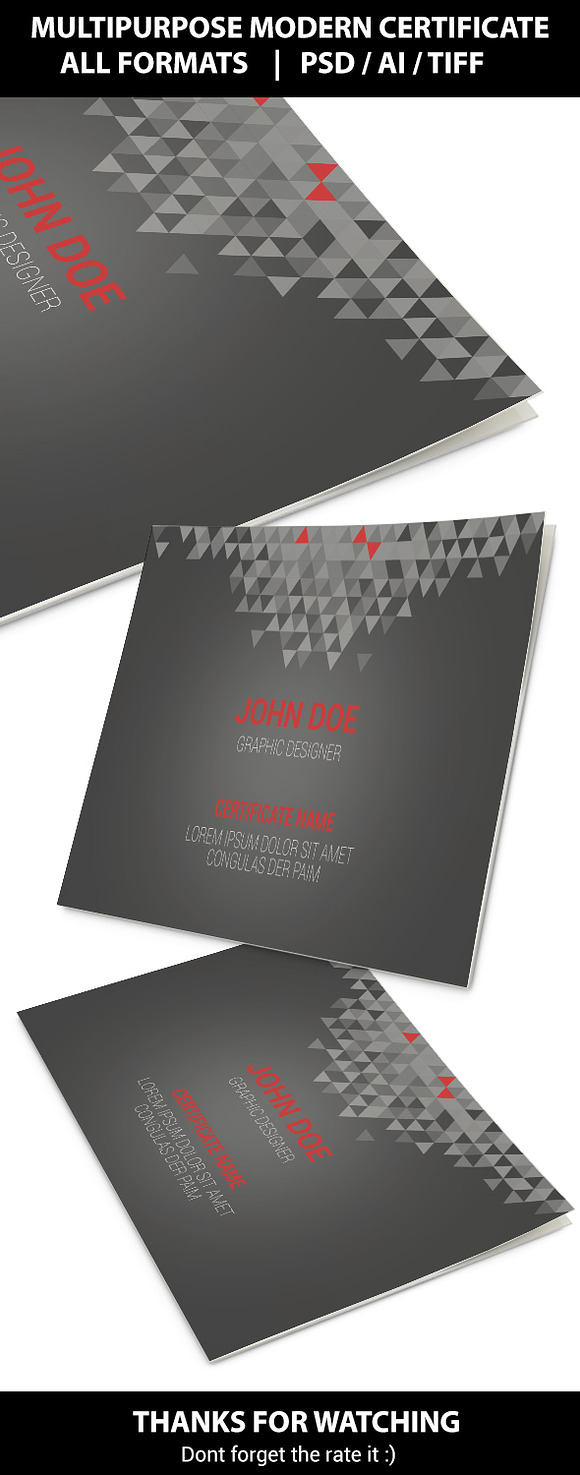 Abstract Corporate Certificate in Stationery Templates - product preview 2