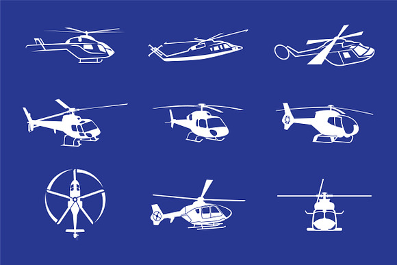 Helicopter Vector Illustration in Illustrations - product preview 1