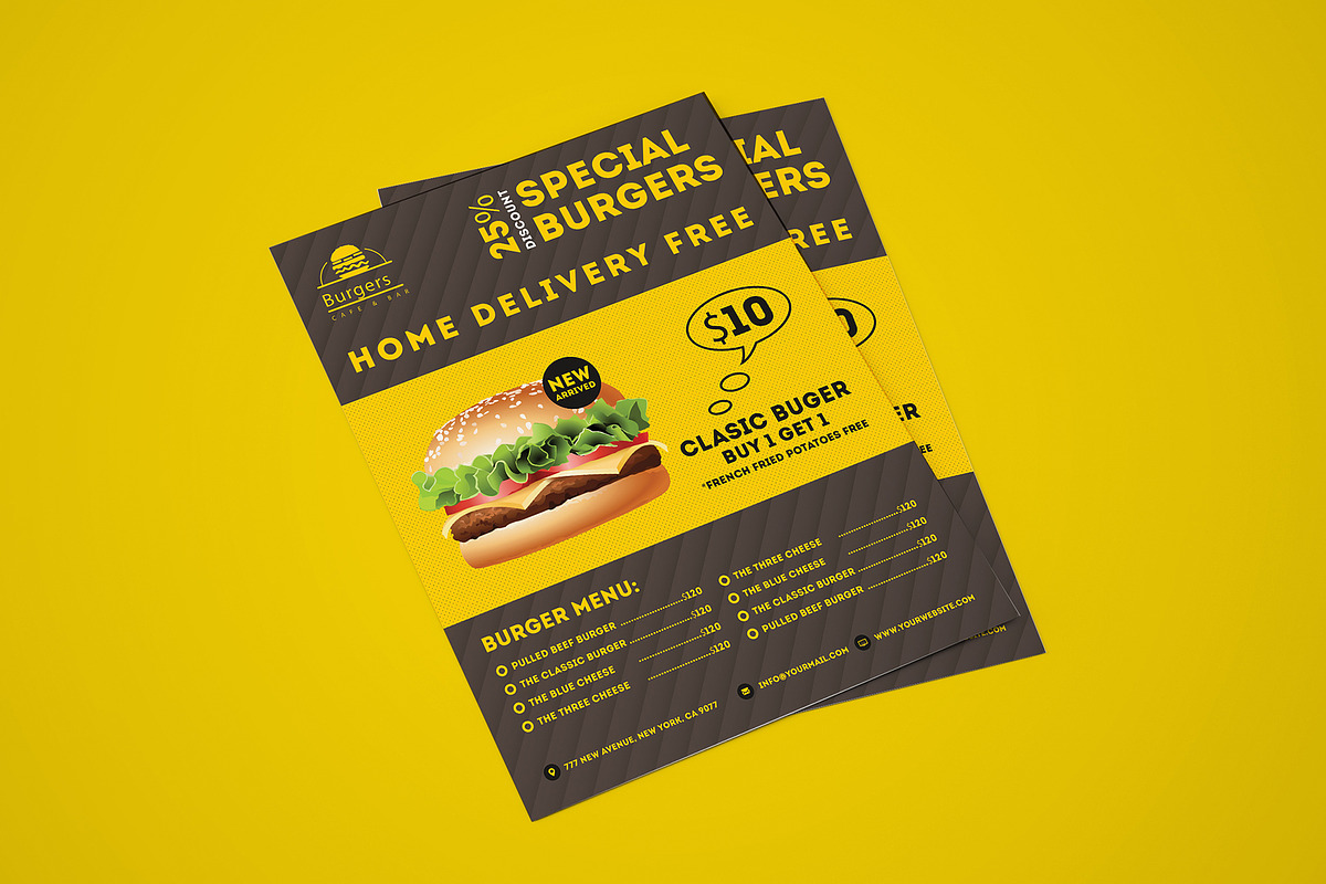 Food menu sales flyer  in Flyer Templates - product preview 8