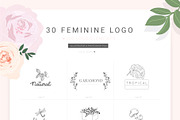 30 Feminine Logo Bundle V.1(PSD)    