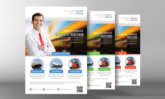 Freight Flyer Template in Flyer Templates - product preview 2