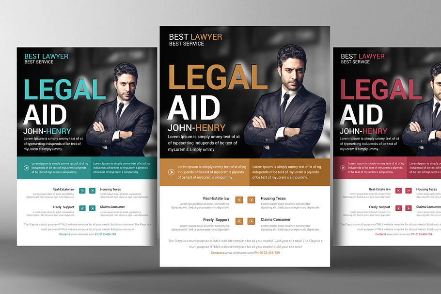 Lawyer Firm Business Flyer Template in Flyer Templates - product preview 8