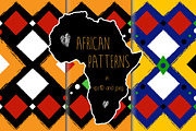 African seamless patterns in vector