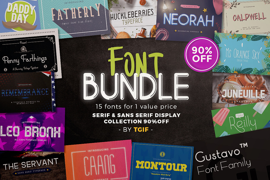 Font Bundle with Value Price in Display Fonts - product preview 8