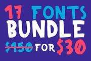 All My Fonts Bundle 17 Fonts