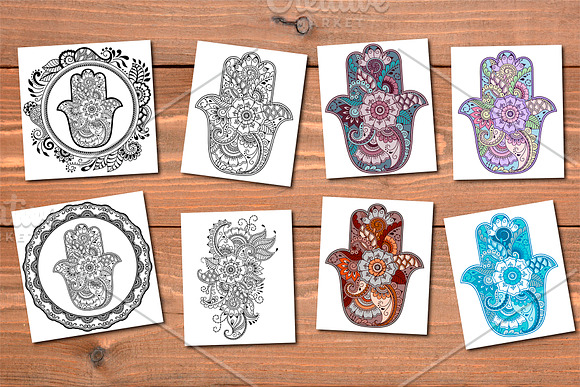 HAMSA SET  - eastern symbol in Objects - product preview 3