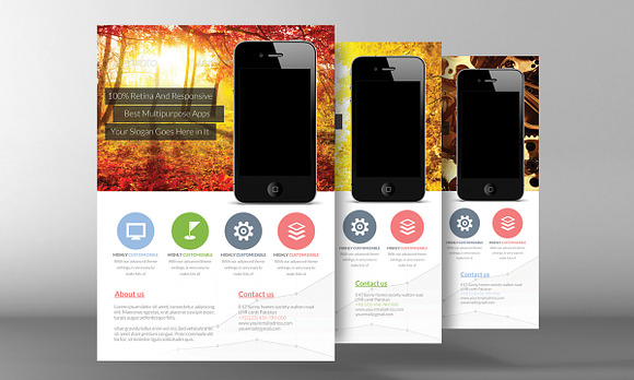 Mobile App Promotional Flyer in Flyer Templates - product preview 2