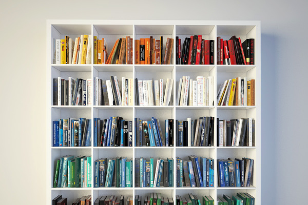 Multicolor books shelving IKEA