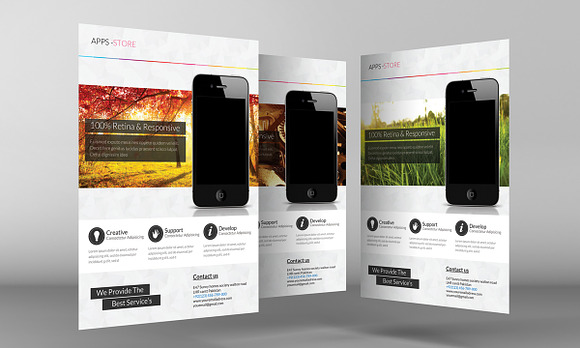 Creative Mobile App Flyer in Flyer Templates - product preview 1