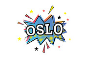 Oslo Comic Text in Pop Art Style. 