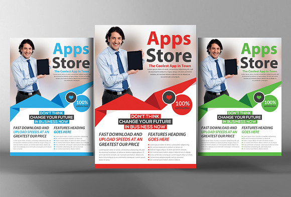 5 Mobile App Flyers Bundle in Flyer Templates - product preview 3