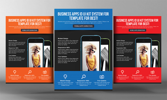 5 Mobile App Flyers Bundle in Flyer Templates - product preview 4