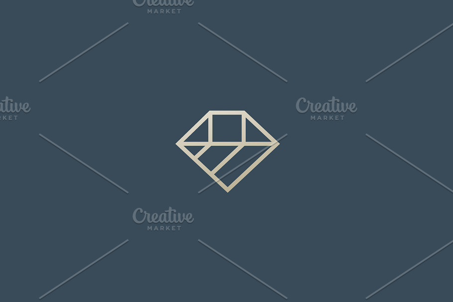 Diamond vector line logotype. in Logo Templates - product preview 8