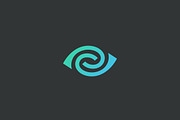 Eye swirl spiral vector logo