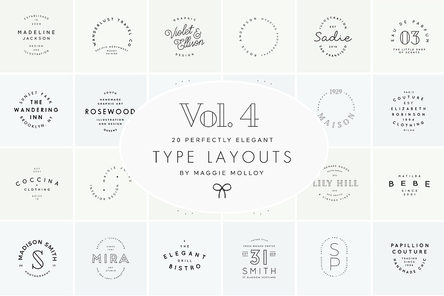 Type Layouts Vol. 4 Text Based Logos