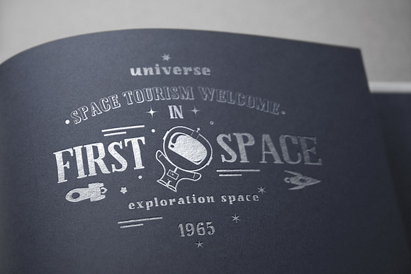 Space badge + 3 fonts. in Logo Templates - product preview 8