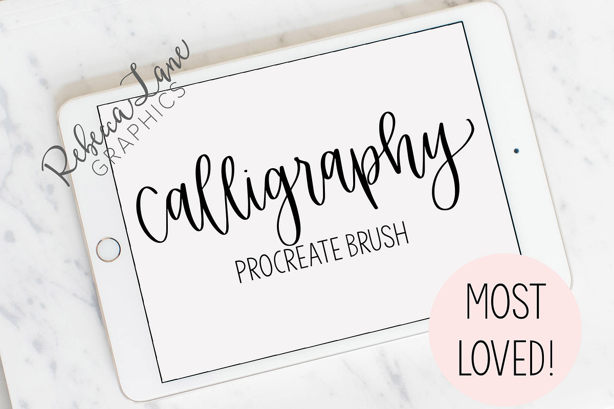 Calligraphy Procreate Brush in Photoshop Brushes - product preview 8